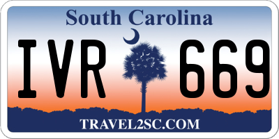 SC license plate IVR669