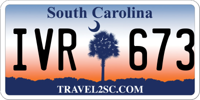 SC license plate IVR673