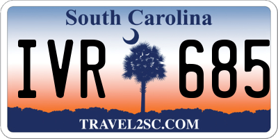 SC license plate IVR685