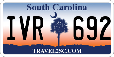 SC license plate IVR692