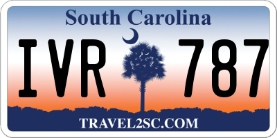 SC license plate IVR787