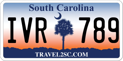 SC license plate IVR789
