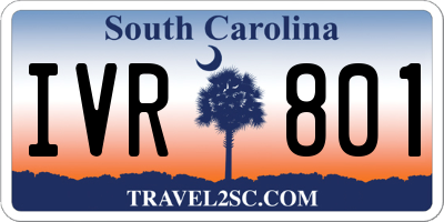 SC license plate IVR801
