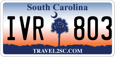 SC license plate IVR803