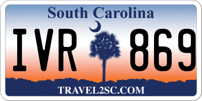 SC license plate IVR869