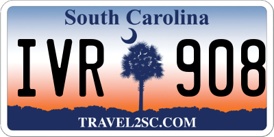 SC license plate IVR908