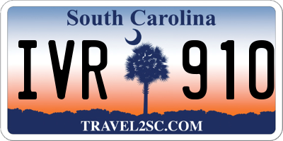 SC license plate IVR910