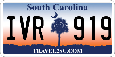 SC license plate IVR919