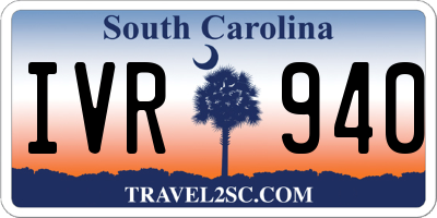 SC license plate IVR940