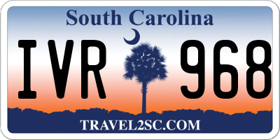 SC license plate IVR968