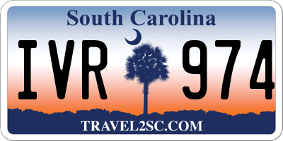 SC license plate IVR974