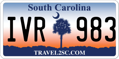 SC license plate IVR983