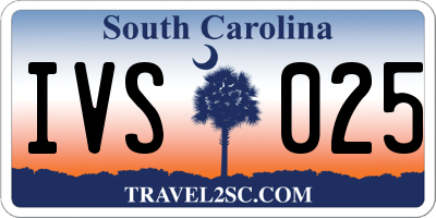 SC license plate IVS025