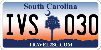 SC license plate IVS030