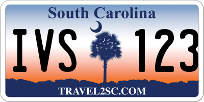 SC license plate IVS123