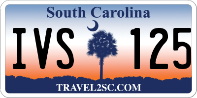 SC license plate IVS125