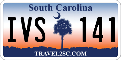 SC license plate IVS141