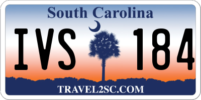SC license plate IVS184