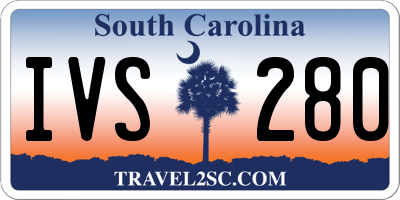 SC license plate IVS280