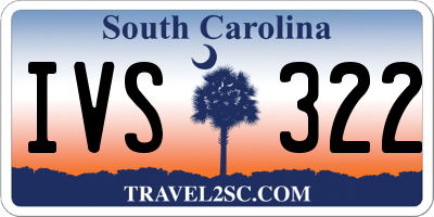 SC license plate IVS322