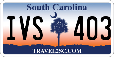 SC license plate IVS403
