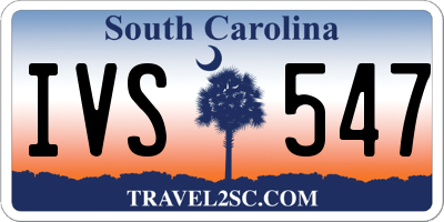 SC license plate IVS547