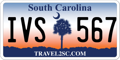 SC license plate IVS567