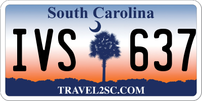 SC license plate IVS637