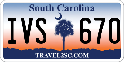 SC license plate IVS670