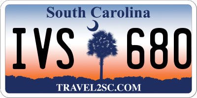 SC license plate IVS680
