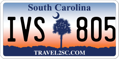 SC license plate IVS805