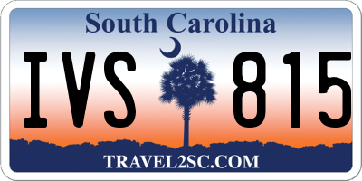 SC license plate IVS815