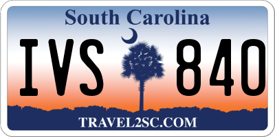 SC license plate IVS840
