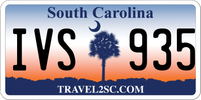 SC license plate IVS935