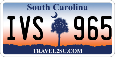 SC license plate IVS965