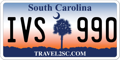 SC license plate IVS990