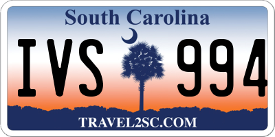 SC license plate IVS994