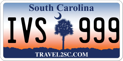 SC license plate IVS999