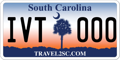 SC license plate IVT000