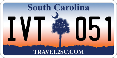 SC license plate IVT051