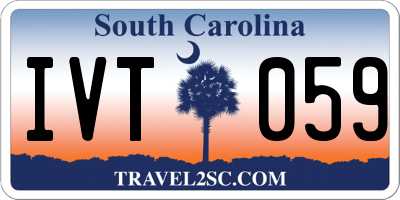 SC license plate IVT059