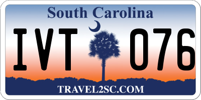 SC license plate IVT076