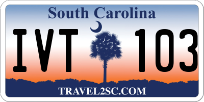 SC license plate IVT103