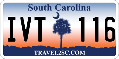 SC license plate IVT116