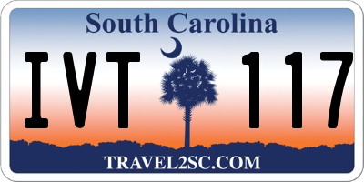 SC license plate IVT117