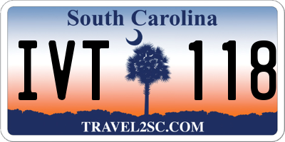 SC license plate IVT118