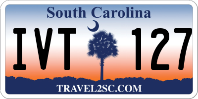 SC license plate IVT127