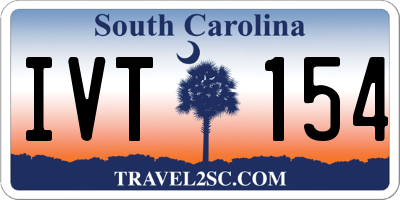 SC license plate IVT154