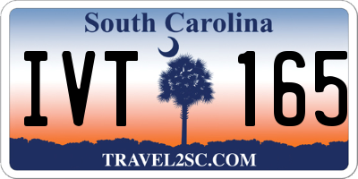 SC license plate IVT165