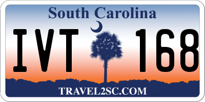 SC license plate IVT168